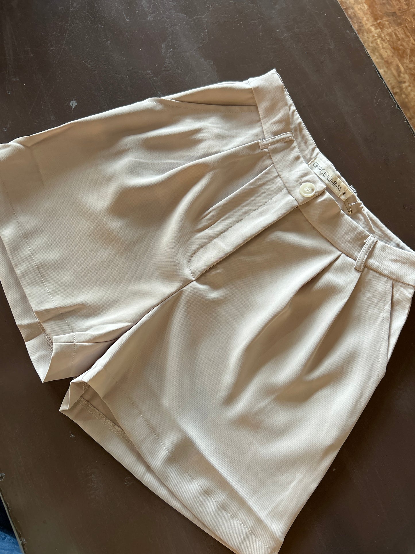 Khaki Trouser Shorts