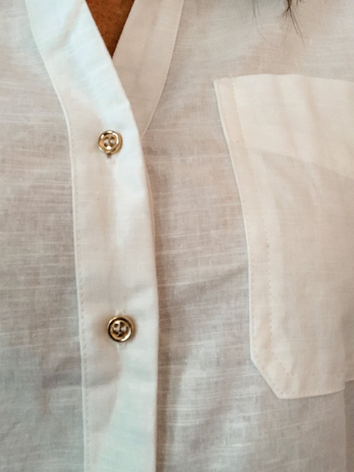Ivory Button Top