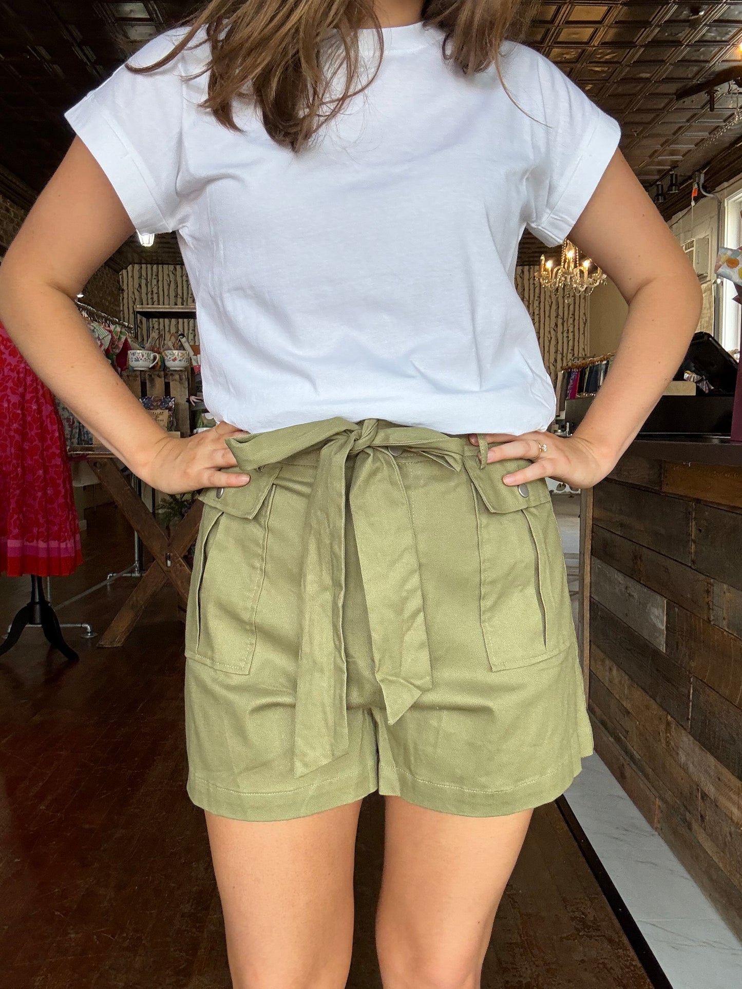 Flying Tomato Green Cargo Shorts