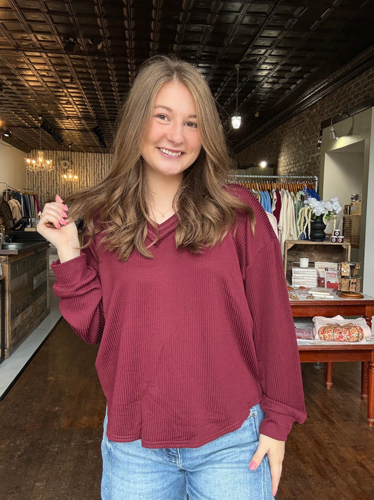 Kennedy Top - Burgundy