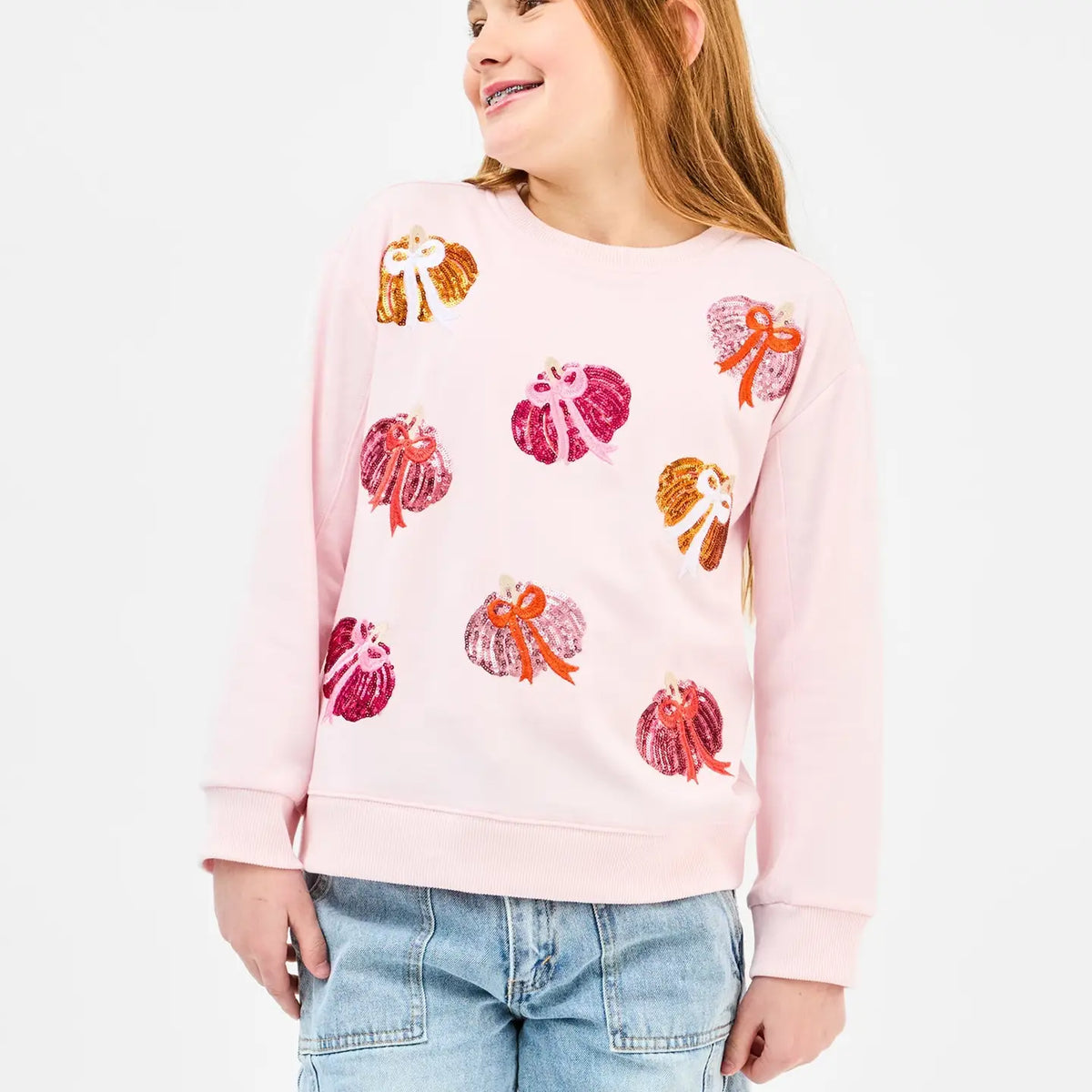 Mary Square - Sweatshirt Youth Sarah Pumpkin Bows