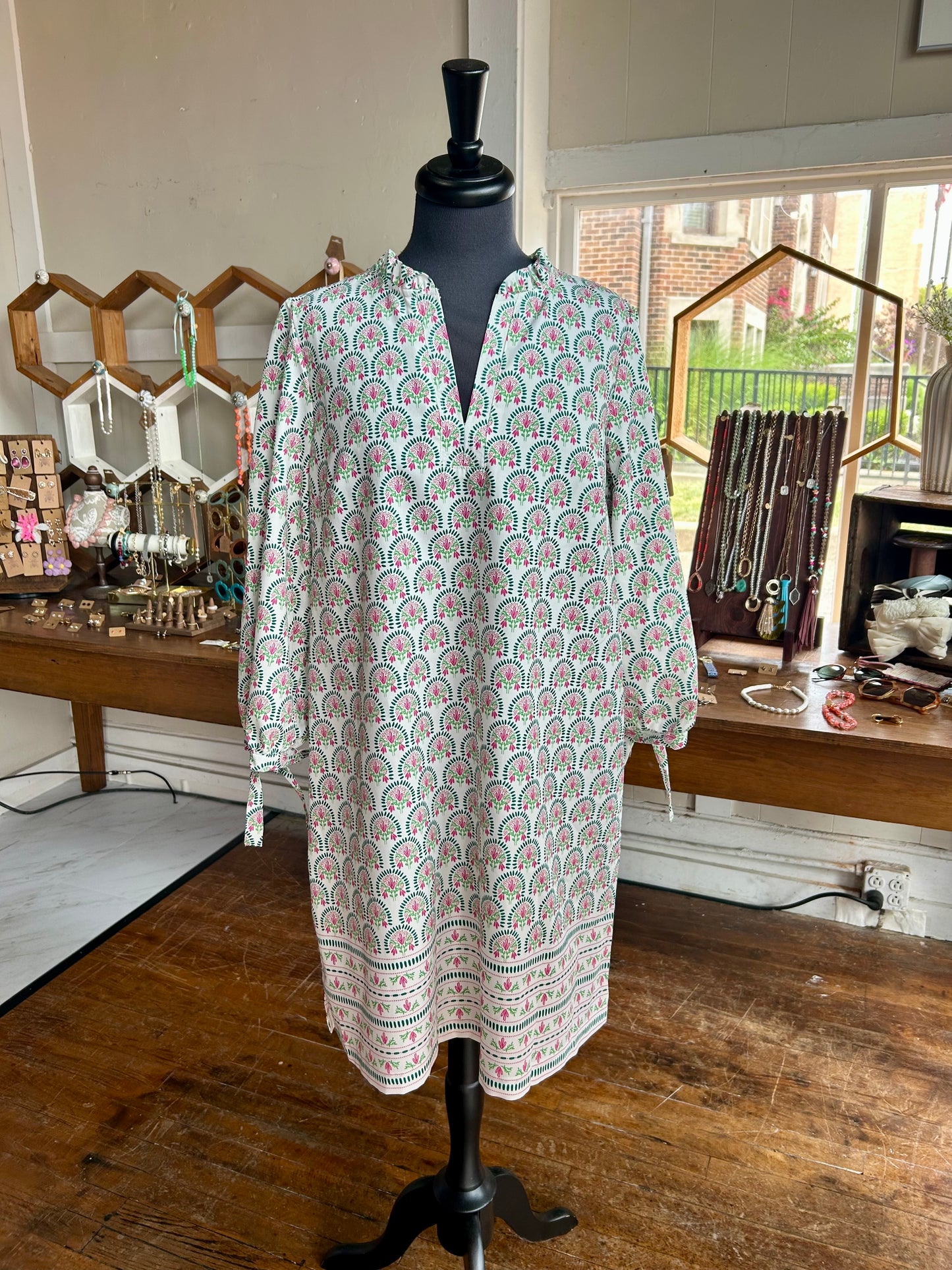 Lainey Dress | Sunshower Flora White - Mary Square