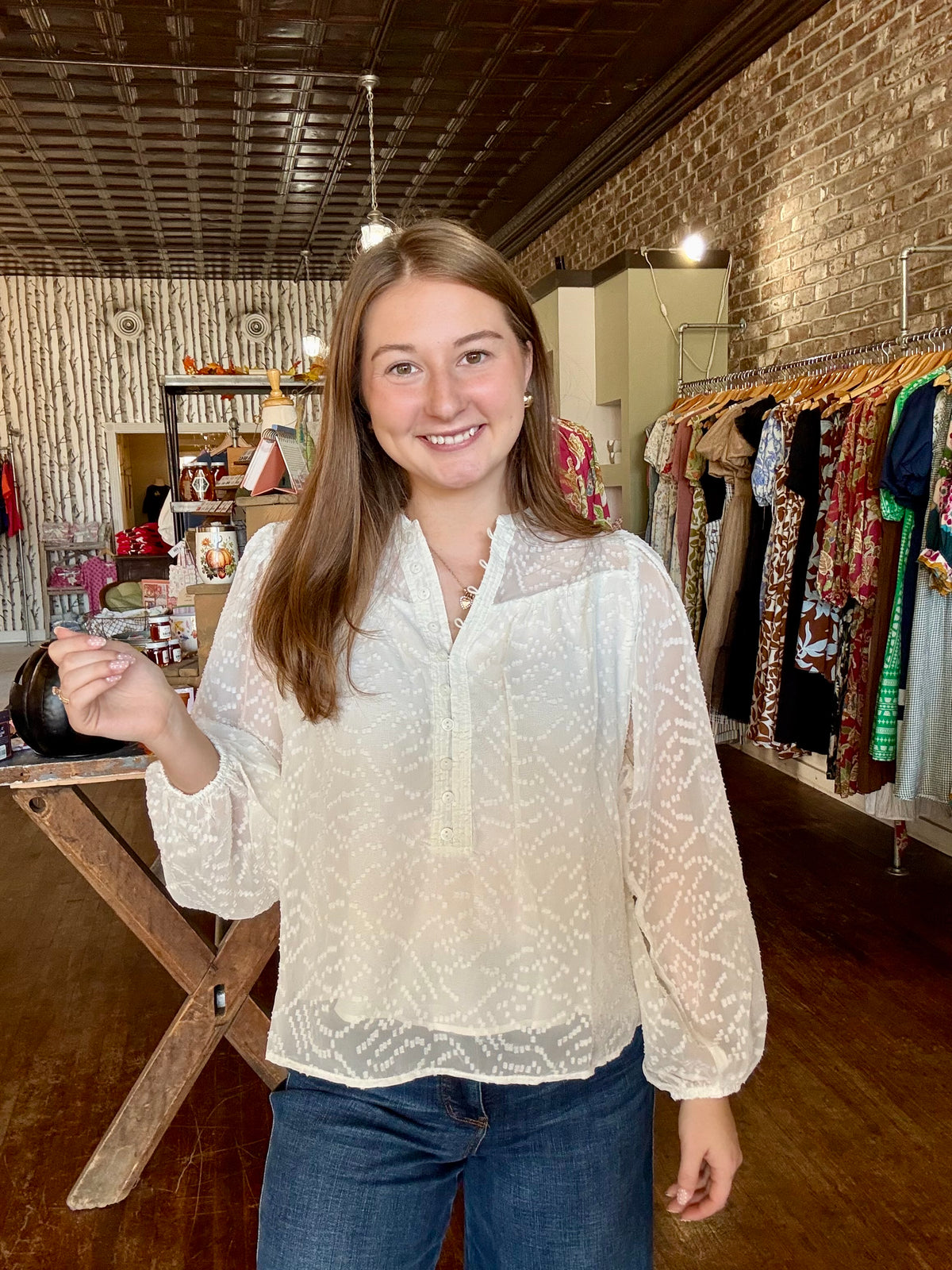 Brianna Top - Mary Square Marshmallow