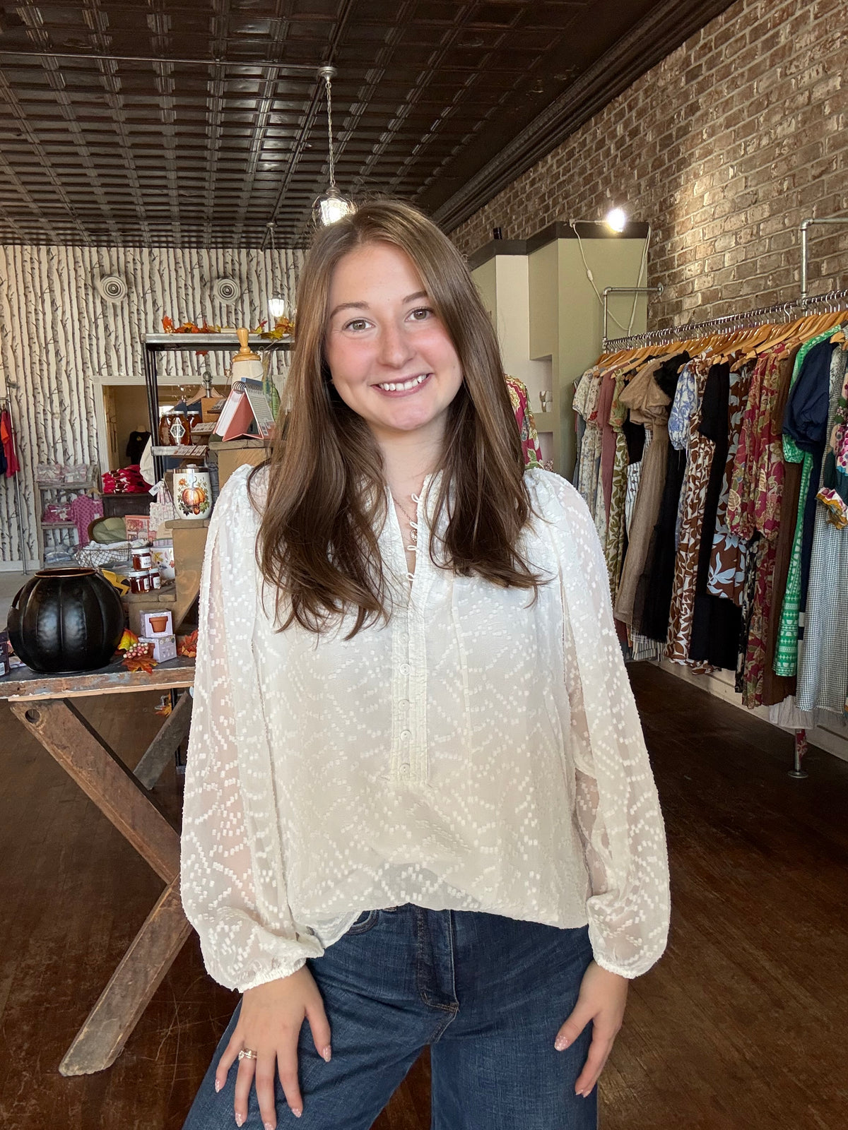 Brianna Top - Mary Square Marshmallow