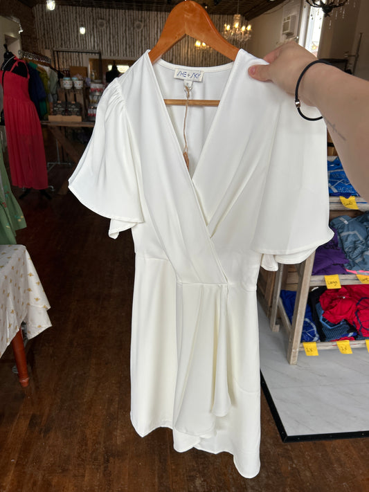 Off White Wrap Dress