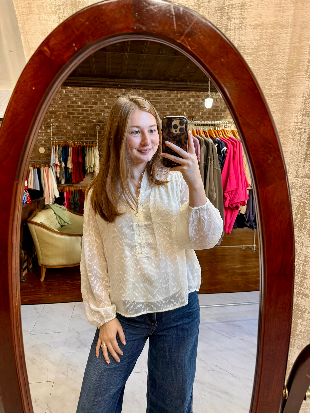 Brianna Top - Mary Square Marshmallow