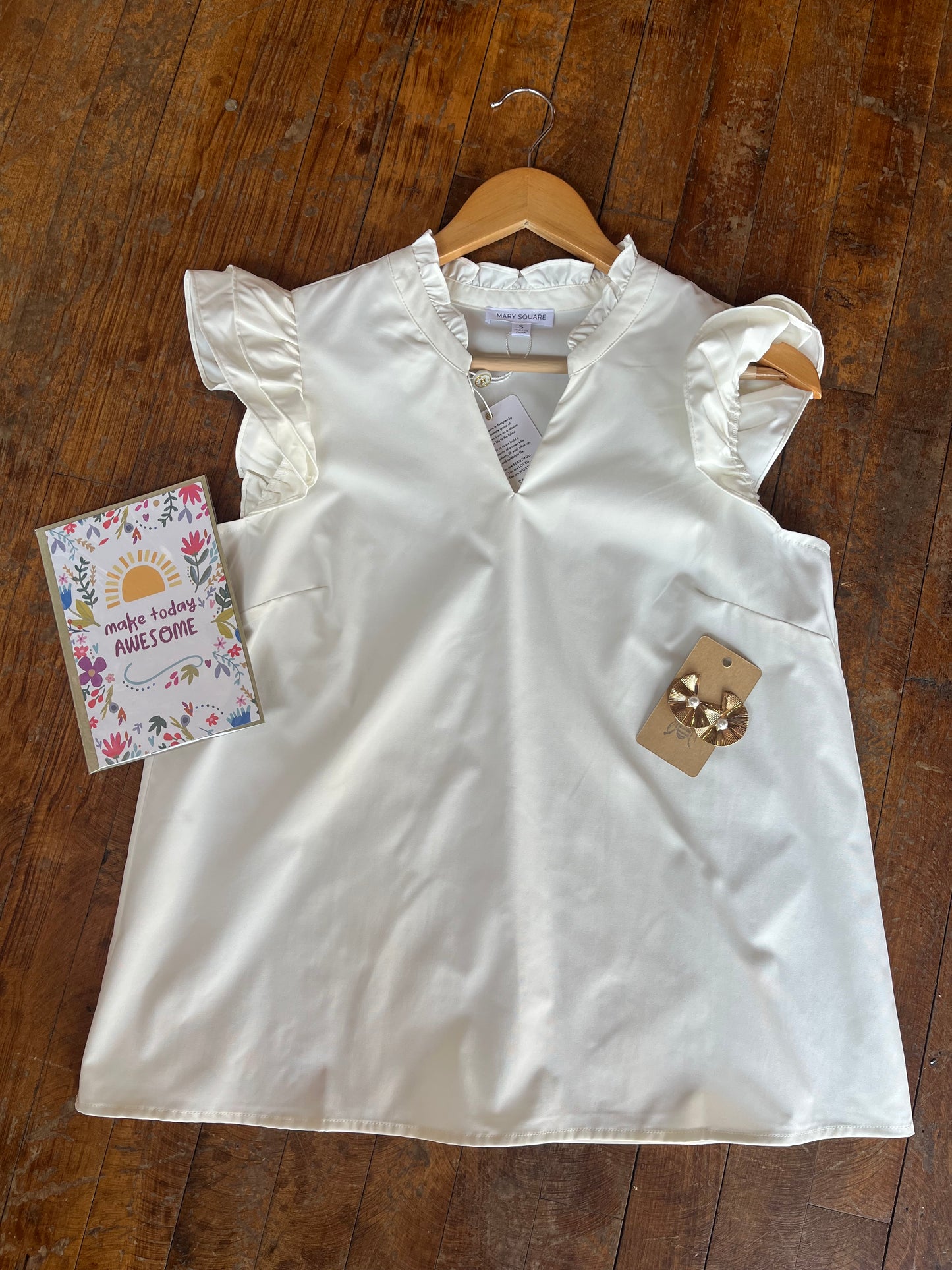 Leigh Top | White - Mary Square