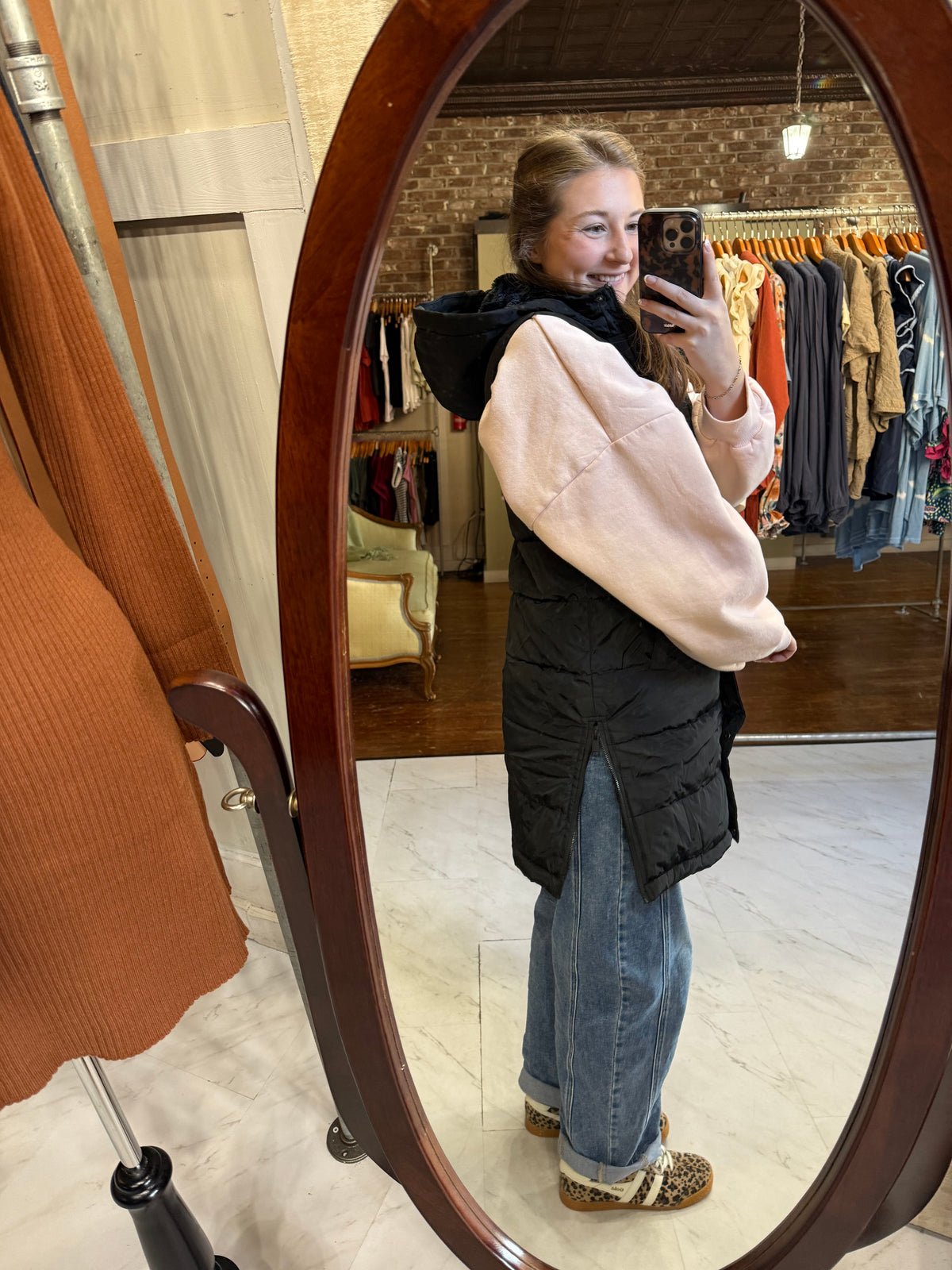 Layla Long Puffer Vest