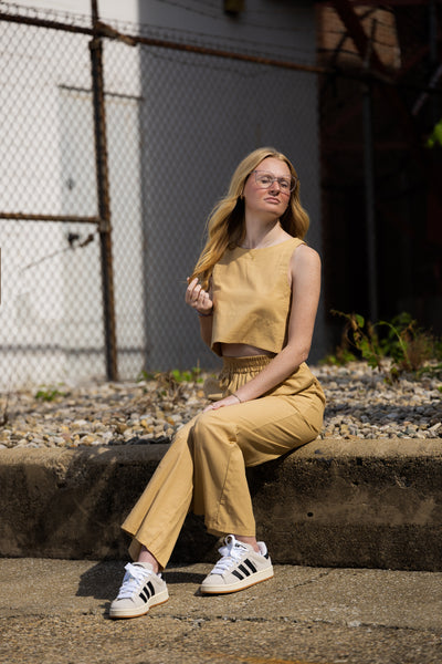 Tan Linen Pants