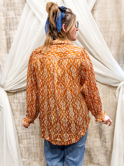 Sunset Swirl Shimmer Top