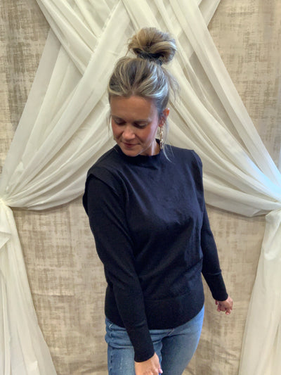 Black Layered Look Sweater