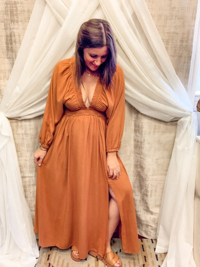 Camel Boho Dress