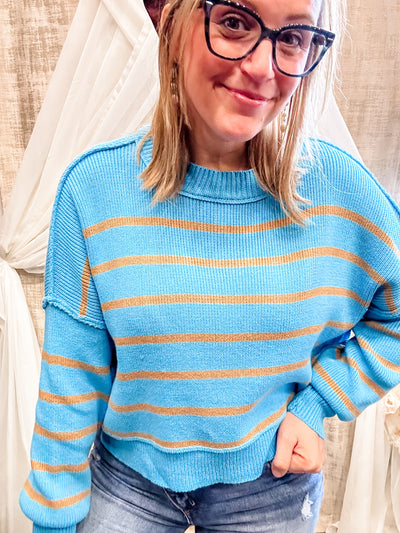 Blue Striped Sweater