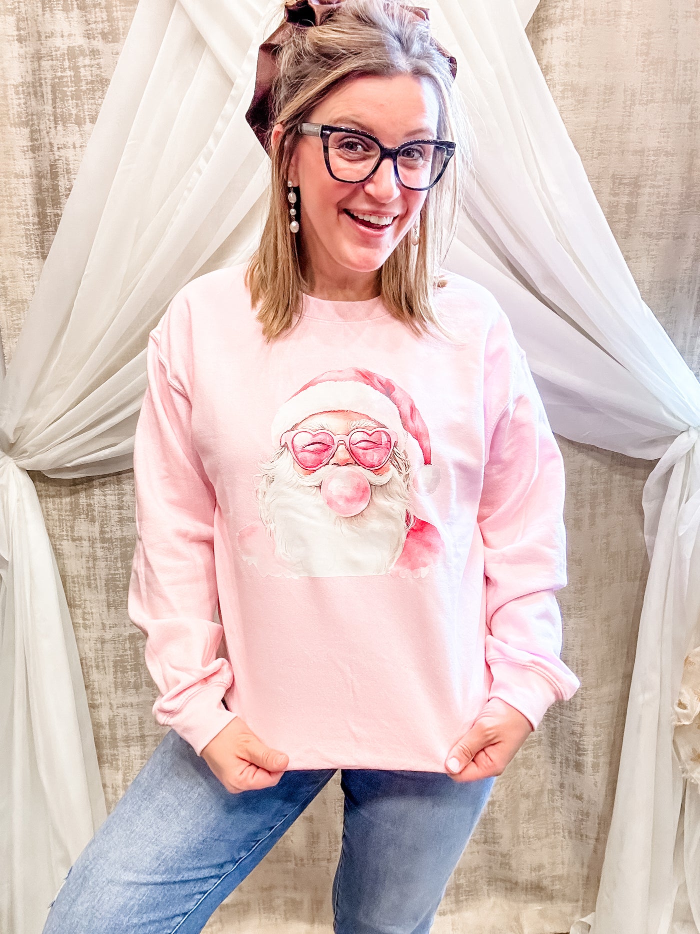 Bubblegum Santa Sweatshirt