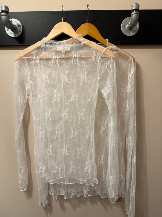 Lace Undershirt - White - S-3x