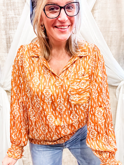 Sunset Swirl Shimmer Top