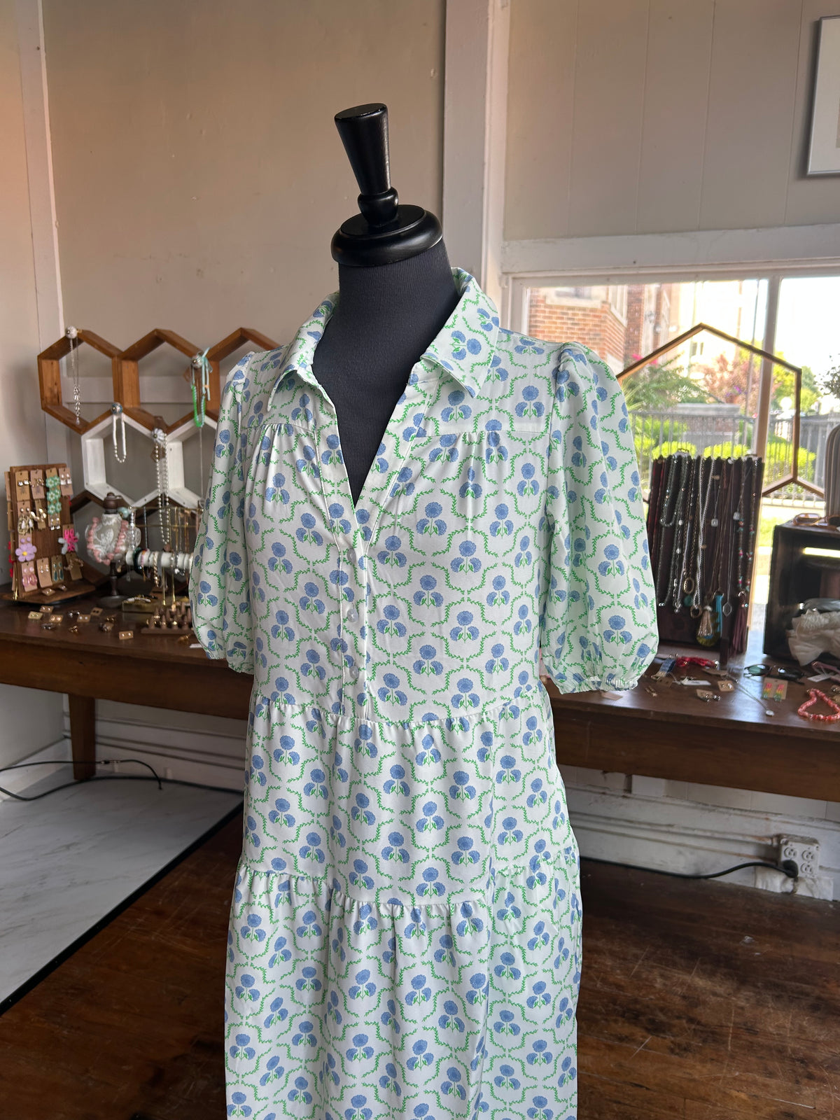 Eloise Dress | Sweetbriar Lattice Blue