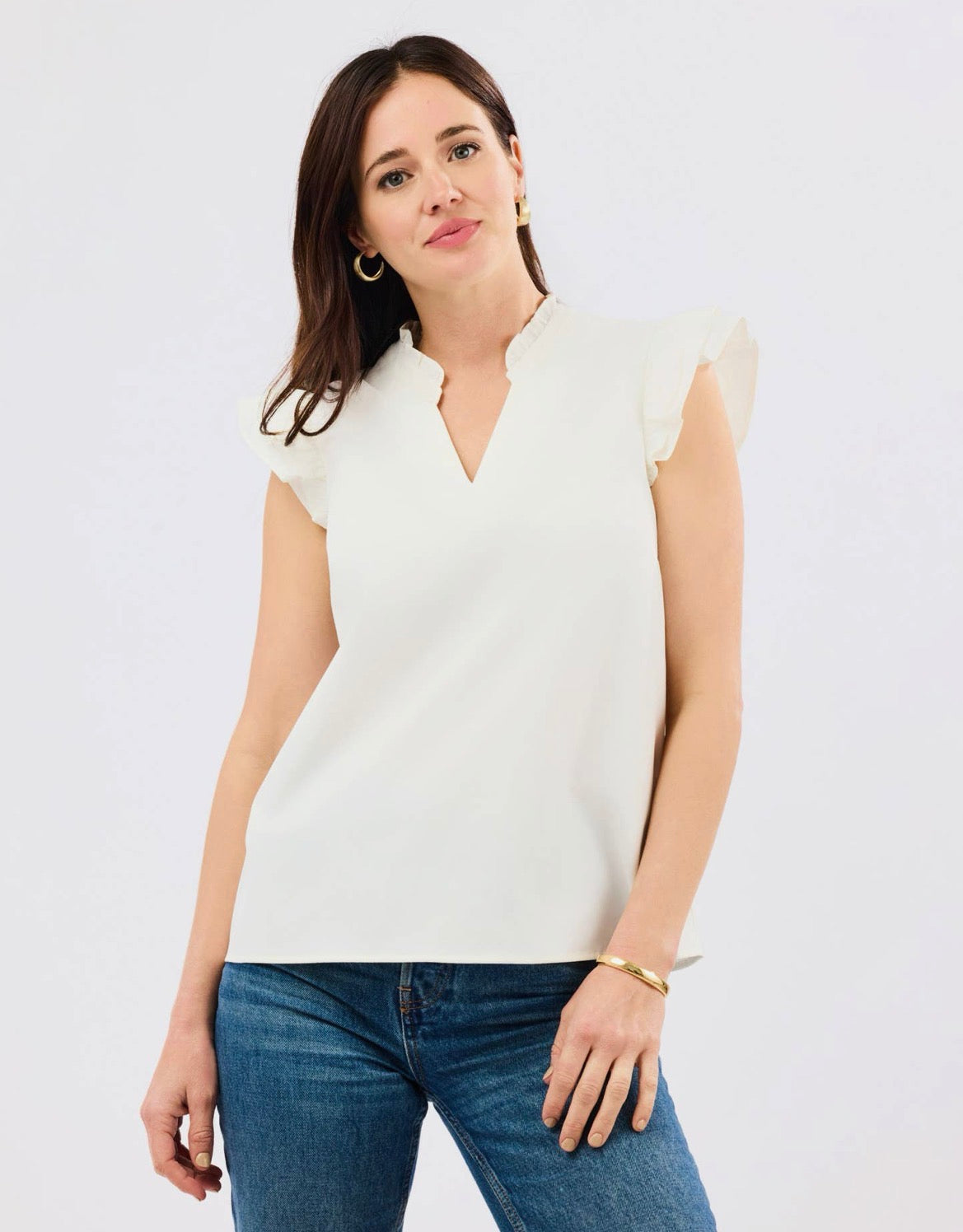 Leigh Top | White - Mary Square