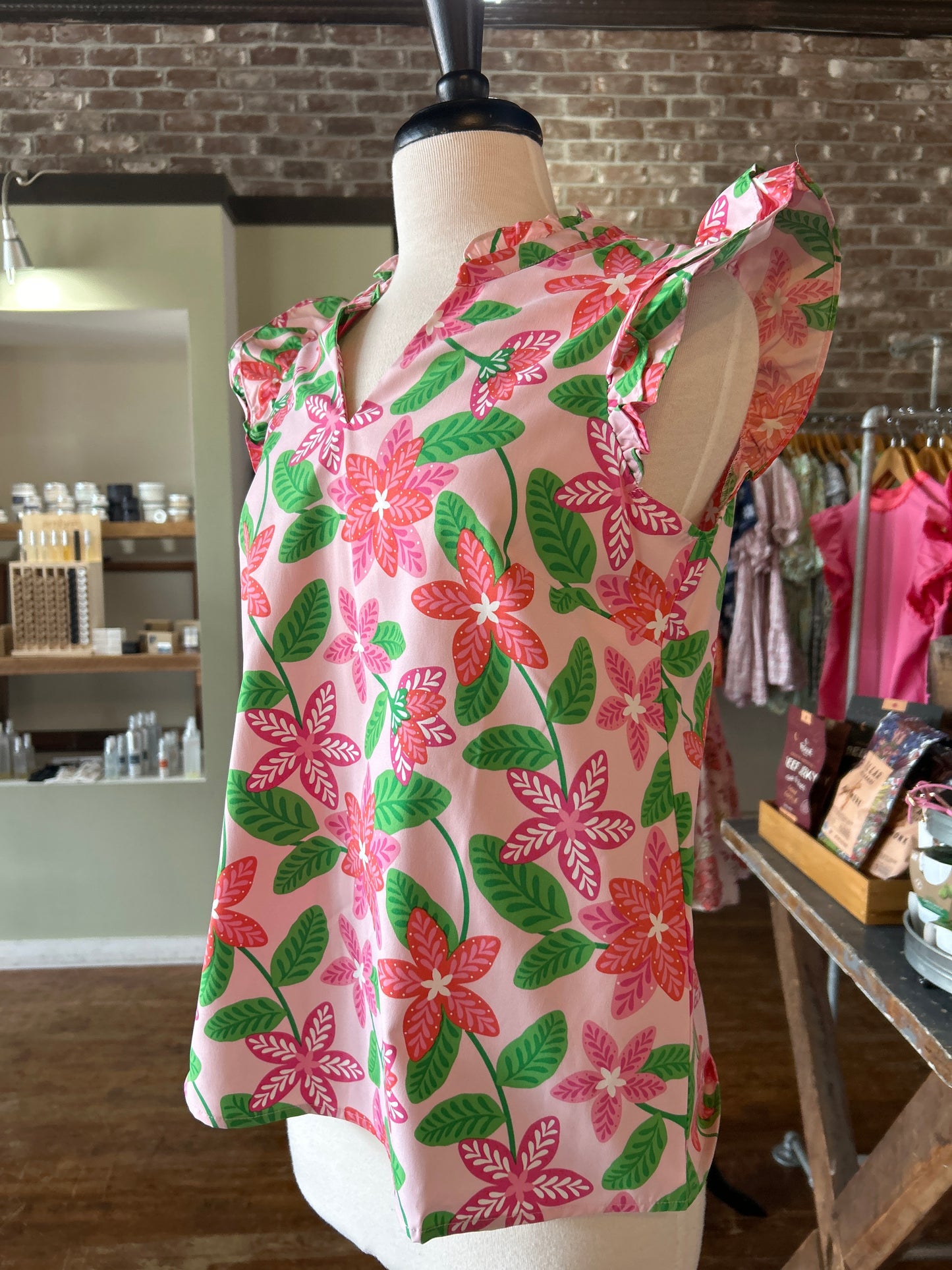 Leigh Top | Island Muse Pink - Mary Square