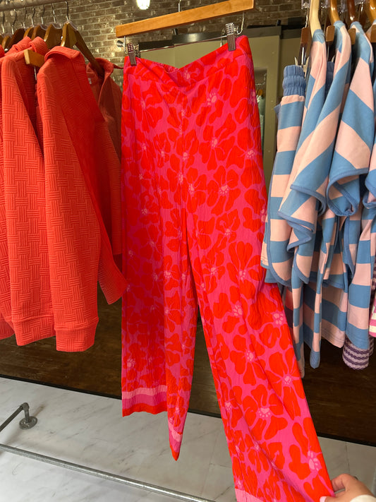 Mary Square - Valerie Beach Pants | Garden Samba Pink