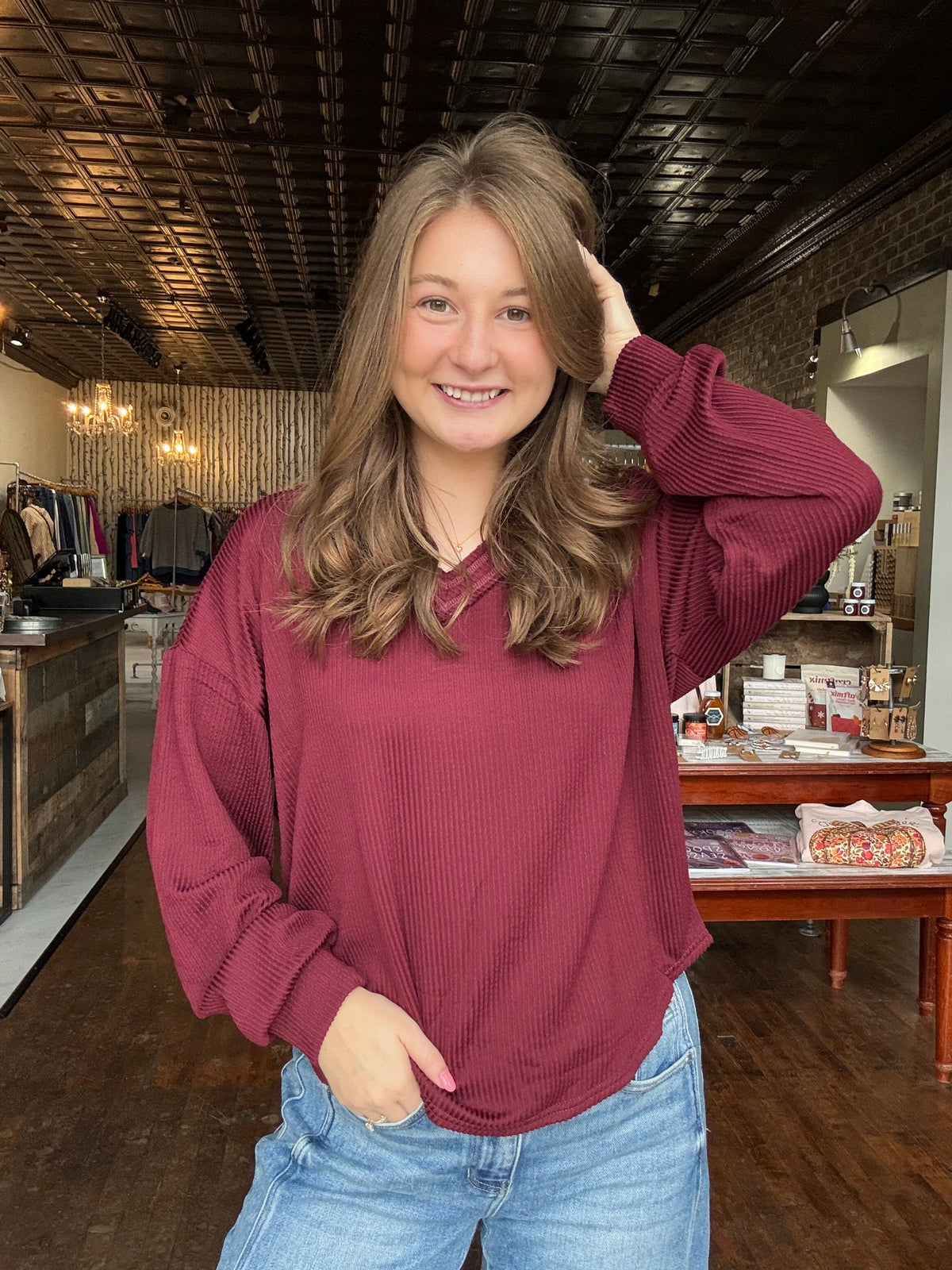 Kennedy Top - Burgundy