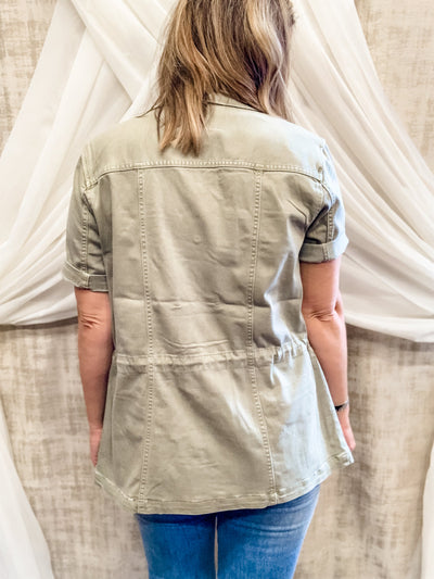 Olive Short Sleeve Jacket