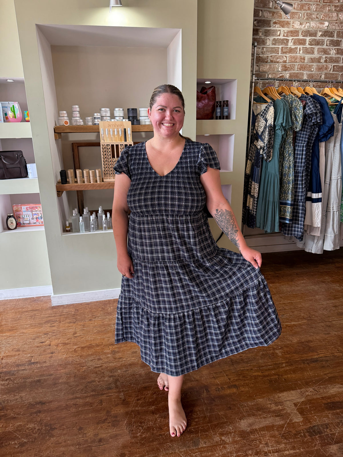 Isla Dress - Plus - Navy