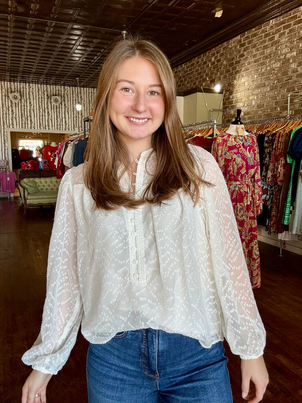Brianna Top - Mary Square Marshmallow