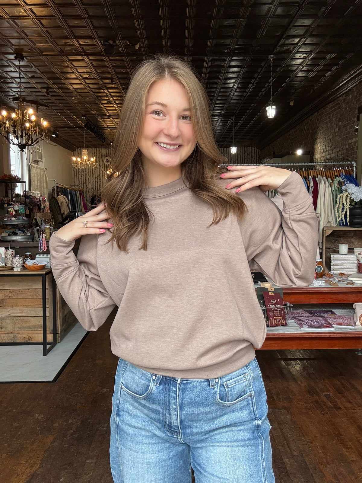 Claire Crewneck - Cocoa