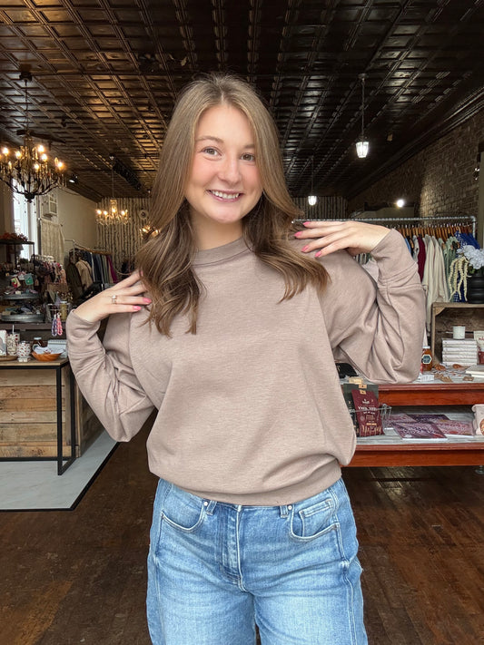 Claire Crewneck - Cocoa