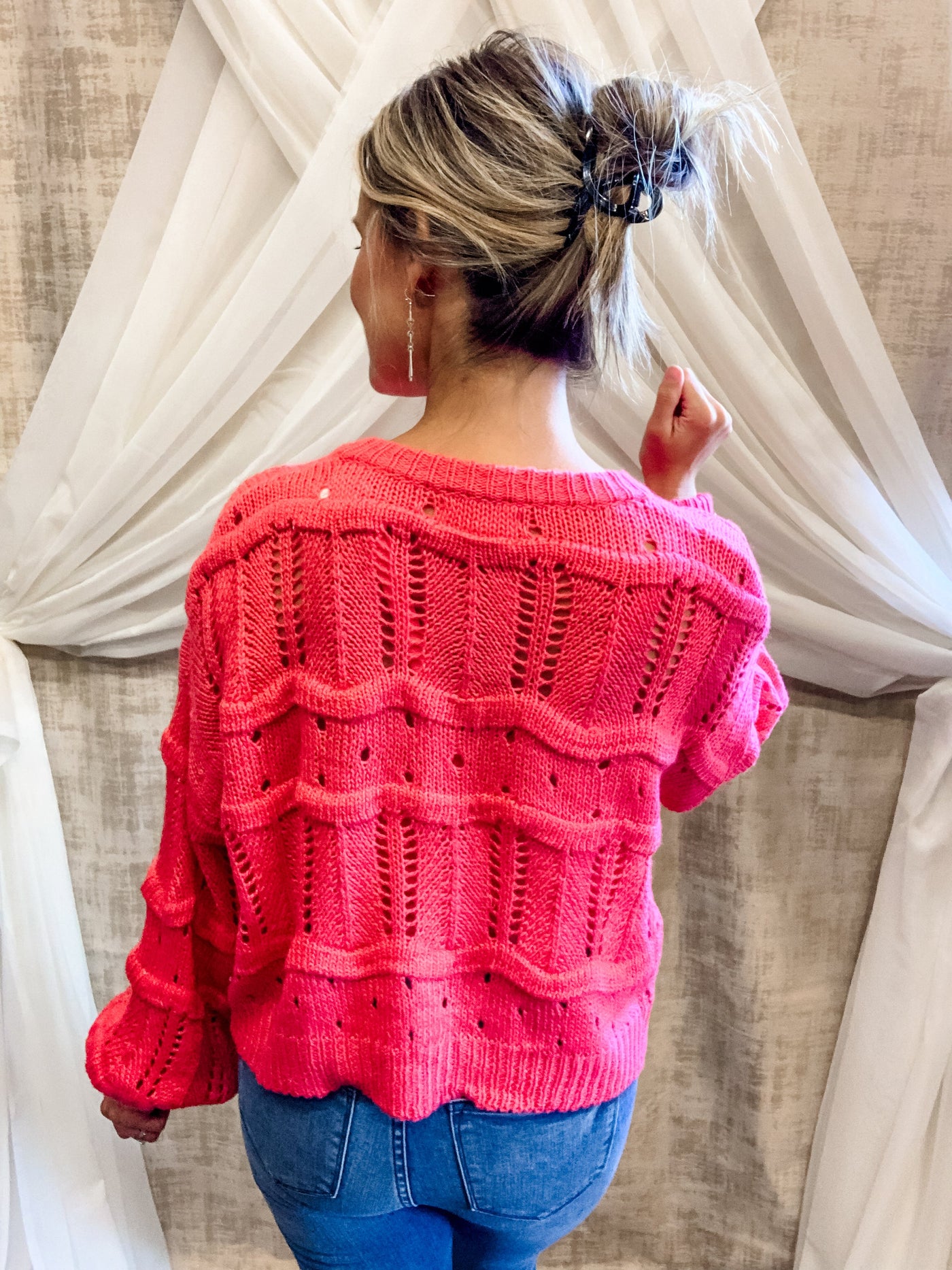 Pink Sweater Cardigan