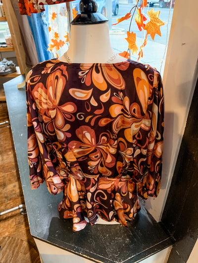 Chocolate Swirl Boho Top