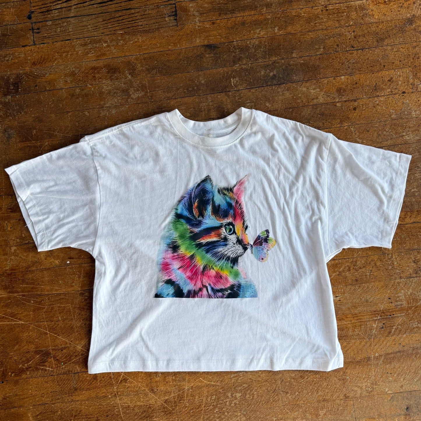 Cropped Cat Shirt - PAWS FOR A CAUSE