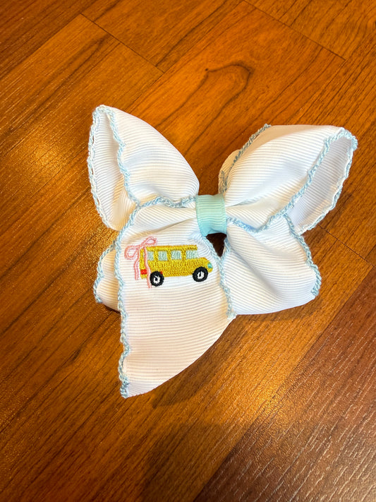 Back to School Bus 4 inch Bow