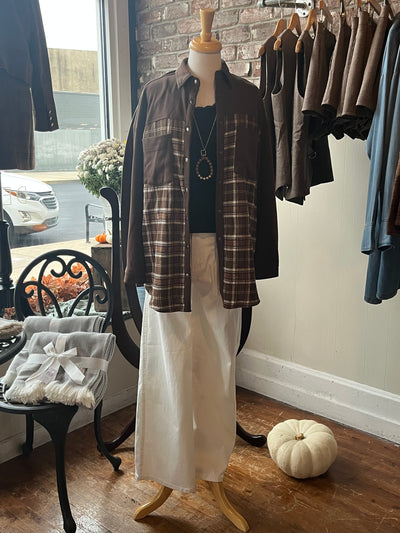 Brown Plaid Shacket