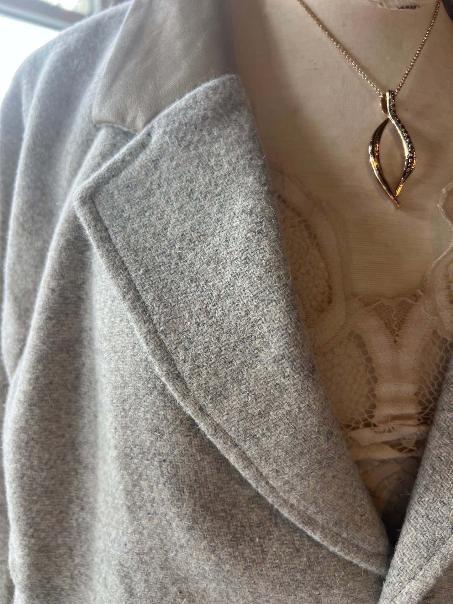 Mixed Media Striped Jacket