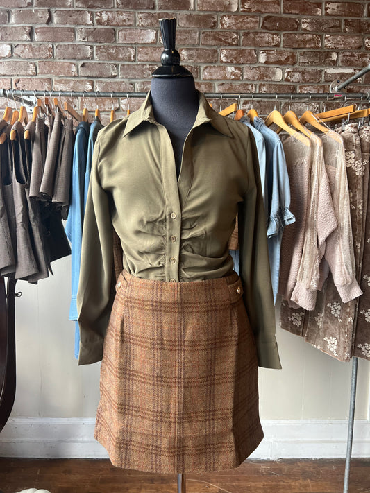 Cinnamon Plaid Skirt