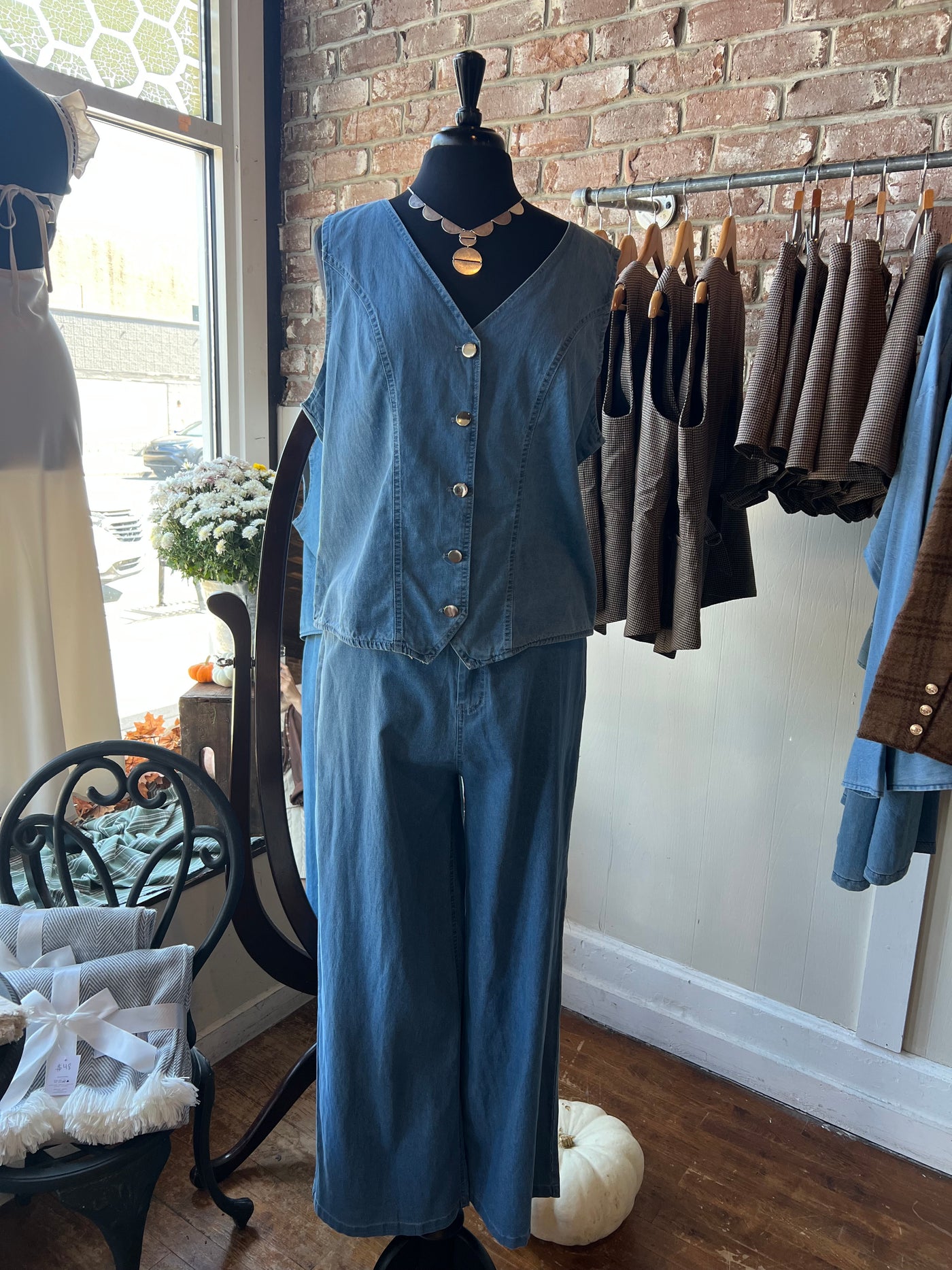 Chambray Pants