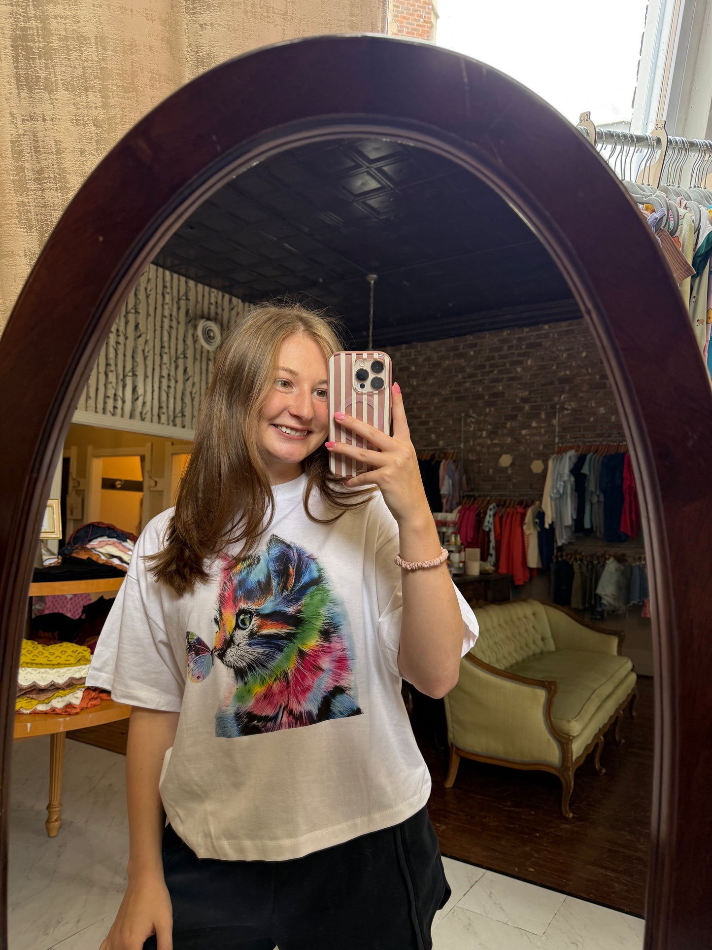 Cropped Cat Shirt - PAWS FOR A CAUSE
