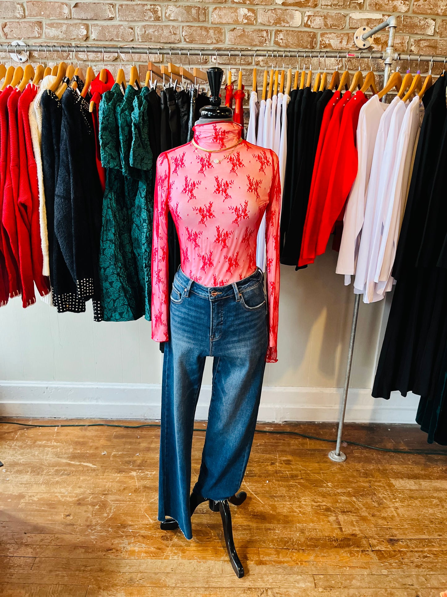 Sheer Lace Long Sleeve