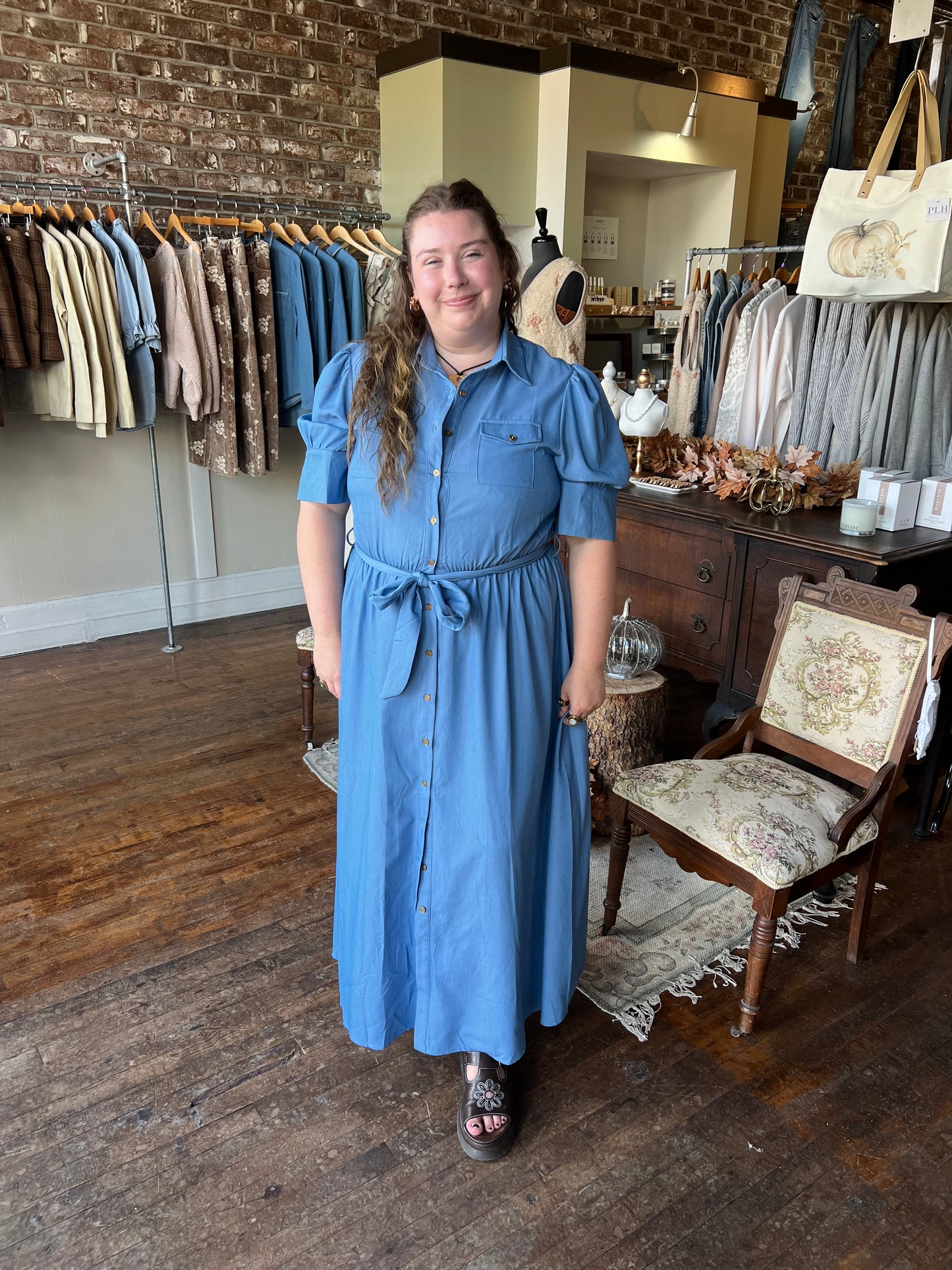 Chambray Maxi Dress