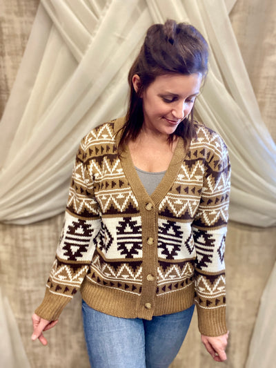 Mocha Aztec Cardigan