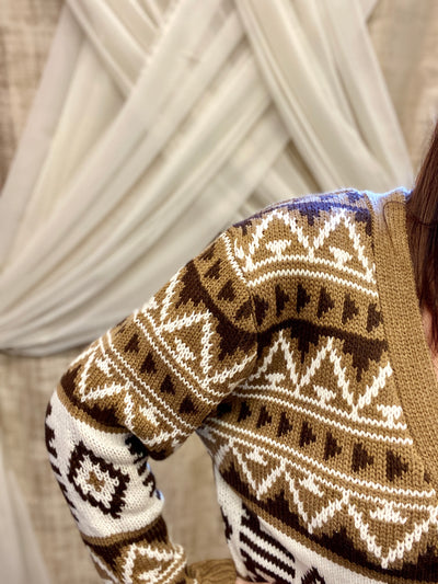 Mocha Aztec Cardigan