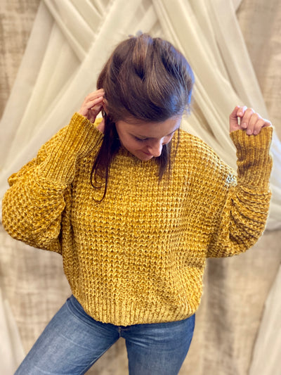 Mustard Cozy Knit Sweater