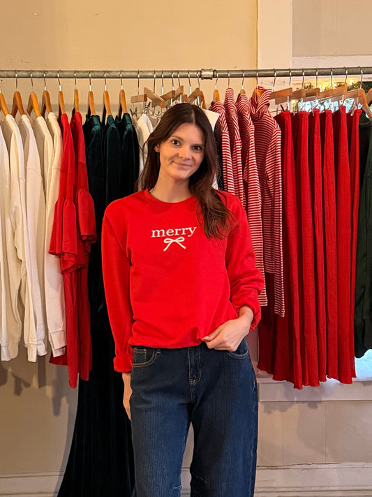 Merry Bow Christmas Crewneck