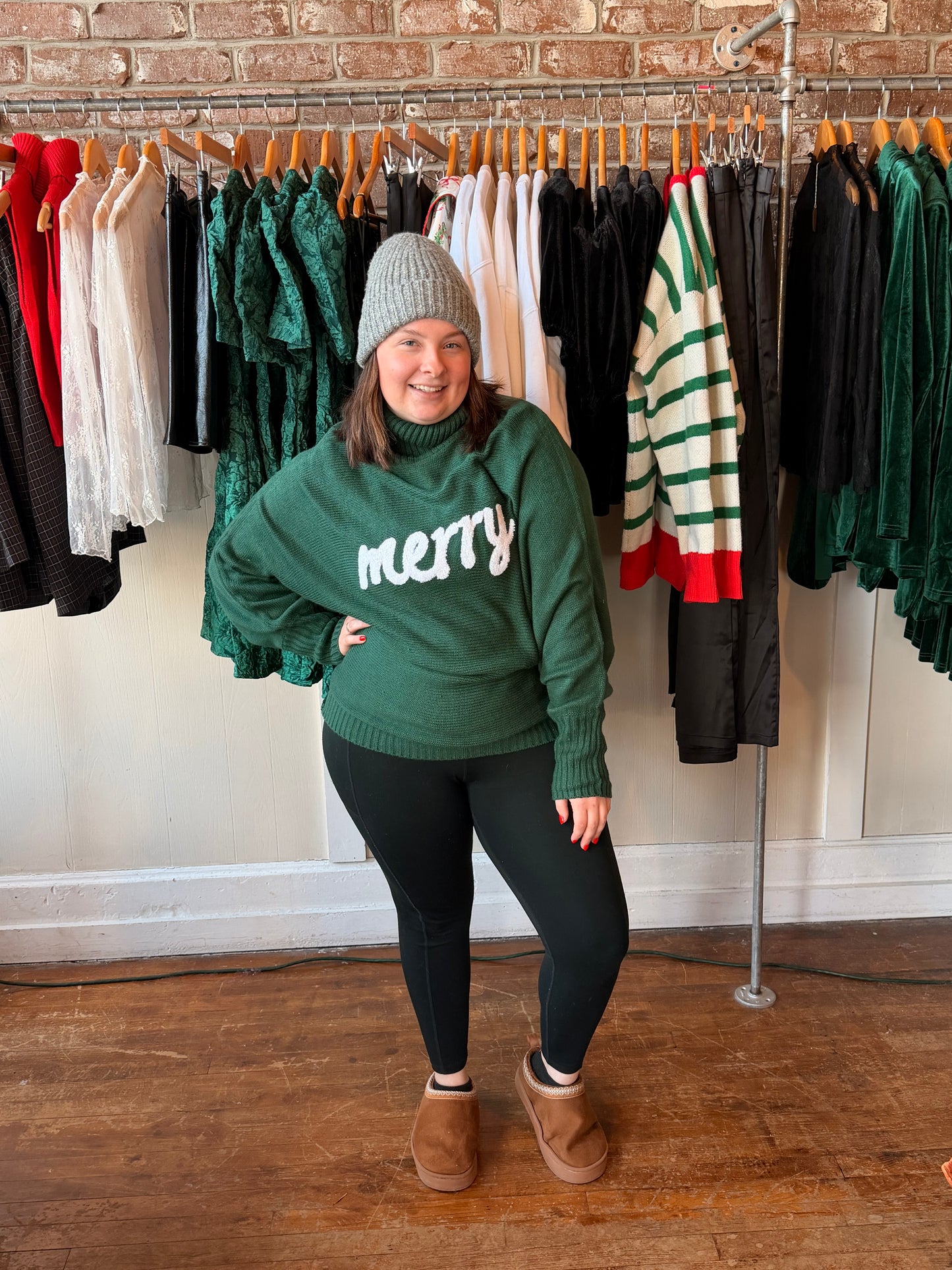 Green Merry Turtleneck