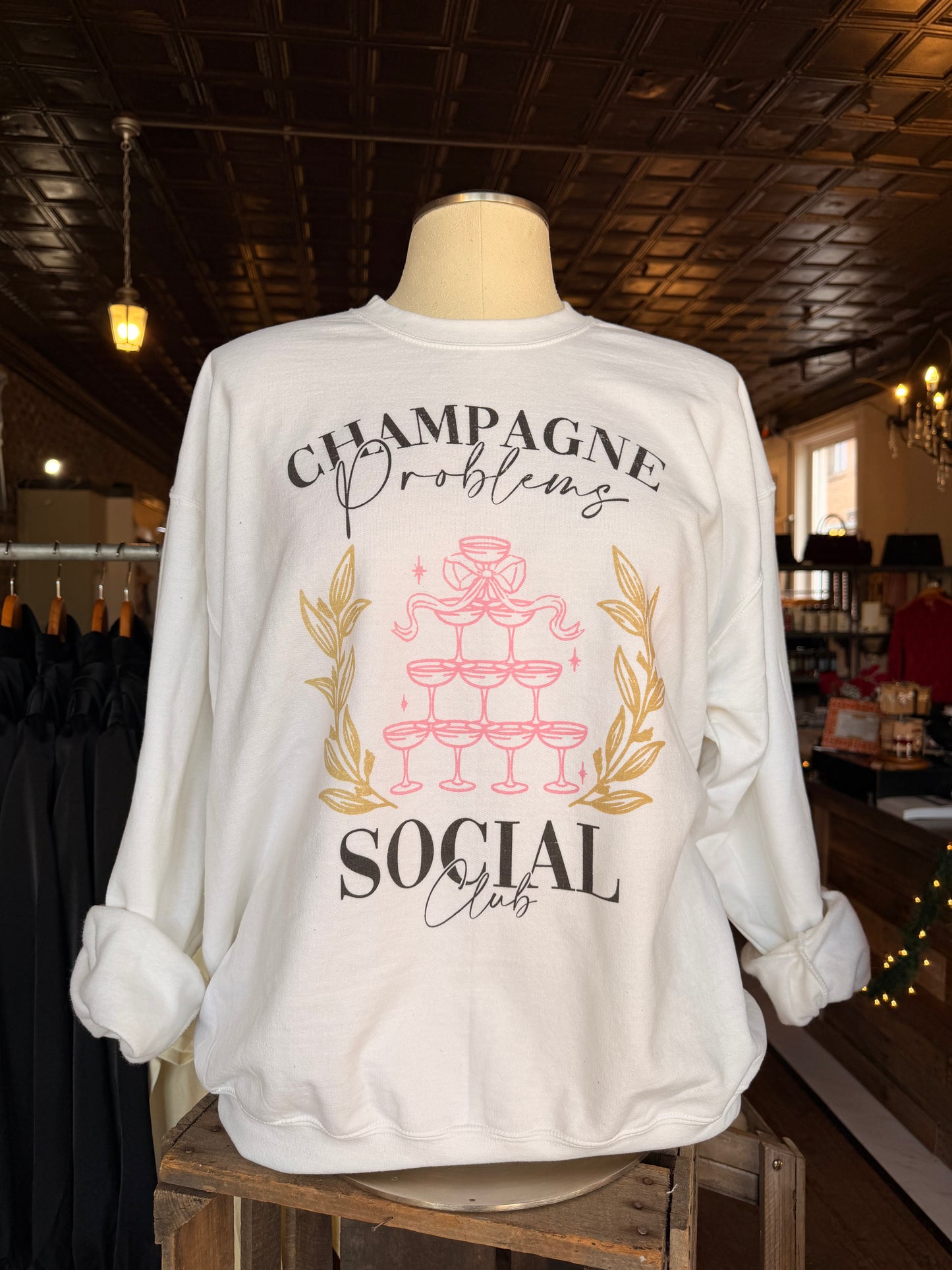 Champagne Problems Crewneck