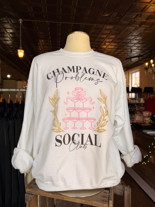 Champagne Problems Crewneck