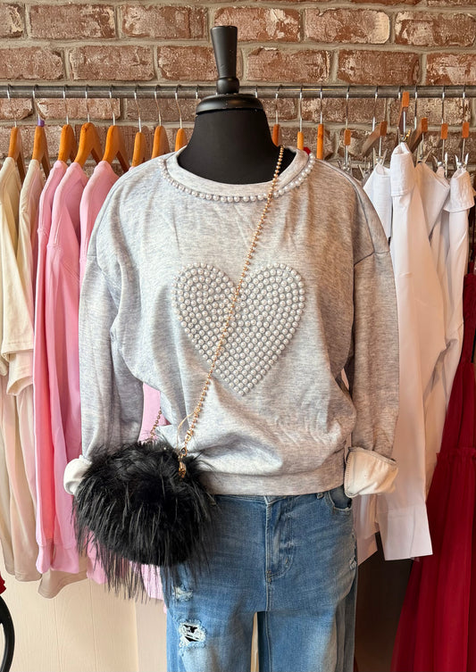 Pearl Heart Crewneck