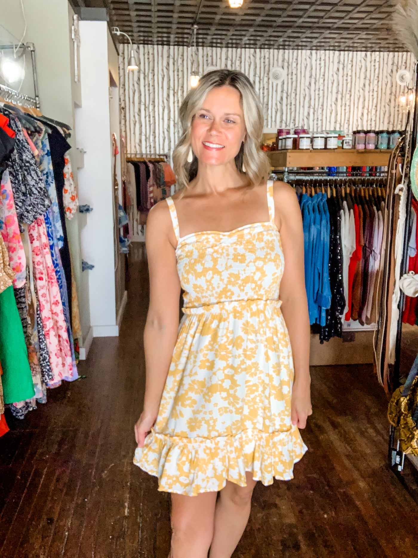 Yellow Floral Dress